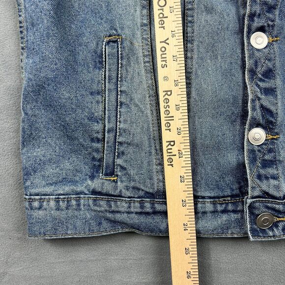 Playboy for Pacsun Jacket Mens Large Denim Posse Denim Jean Button Up Trucker - Picture 10 of 10